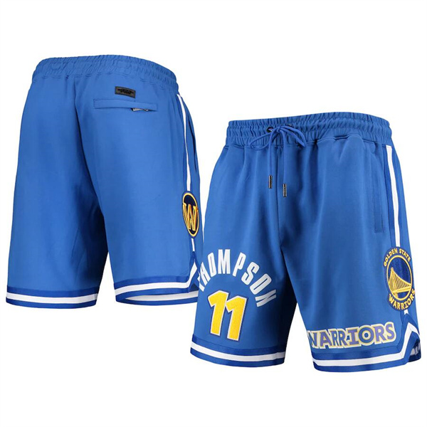 Men's Golden State Warriors #11 Klay Thompson Blue Shorts
